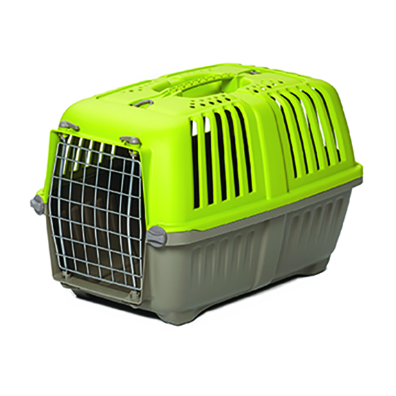 Spree Pet Carrier Plastic with Wire Door Green 19"