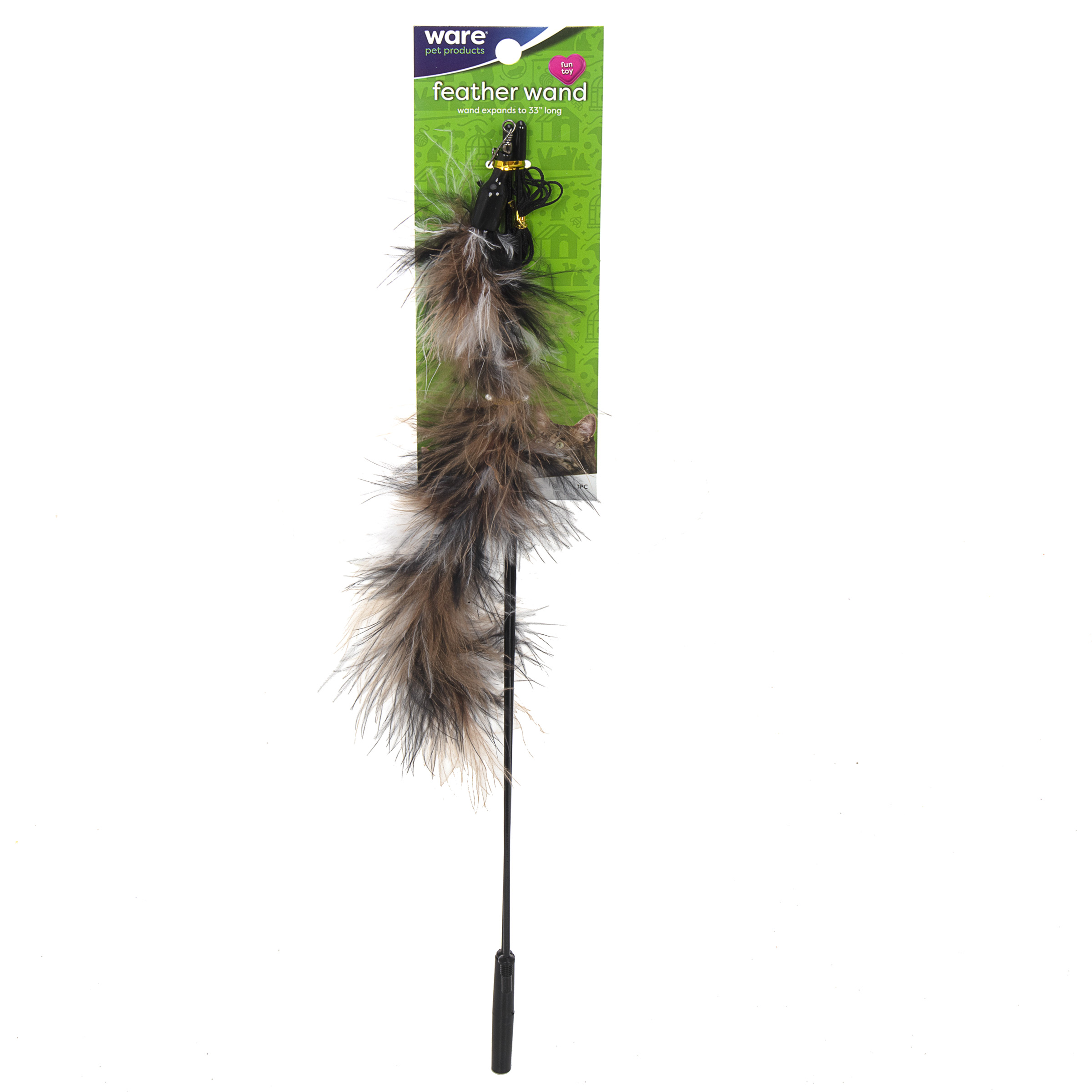 Feather Wand Expandable Cat Toy