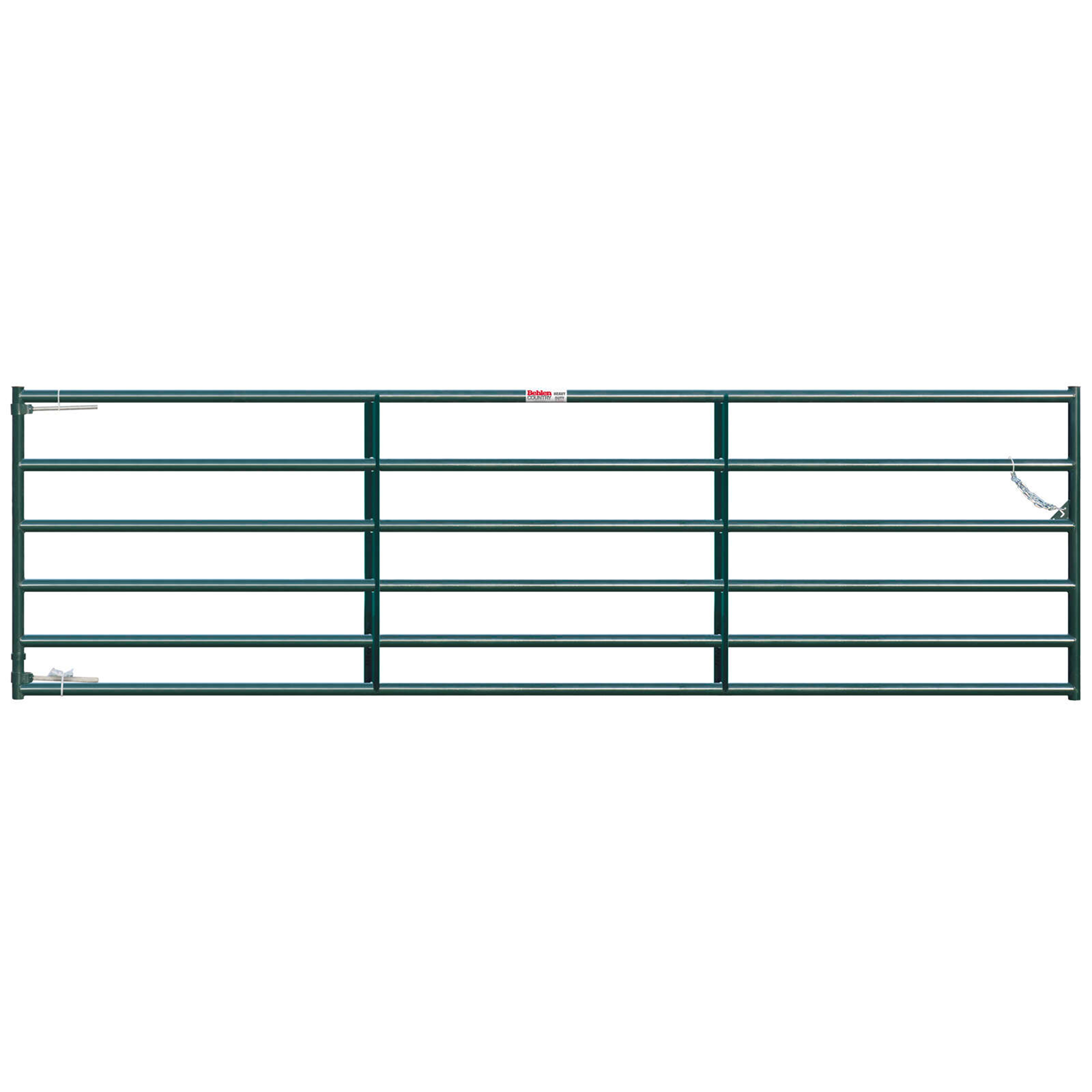 AgStar Max Collared Hinge Gate 2"Tube 6-Rail Green 50" x 14'