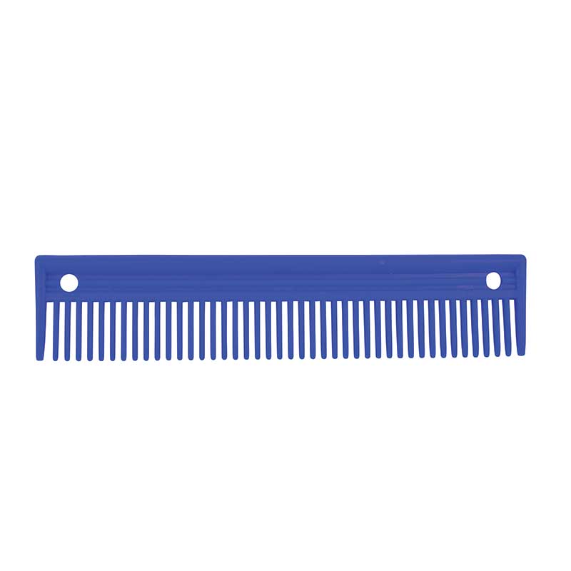 Mane & Tail Plastic Equine Grooming Comb Blue 9"