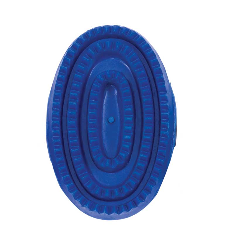 Soft Rubber Equine Curry Comb with Rubber Handle Blue Junior