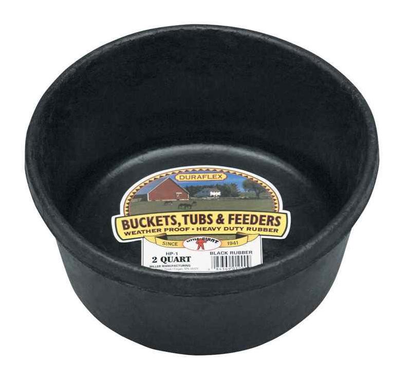 DuraFlex Livestock Rubber Feed Pan 2 qt