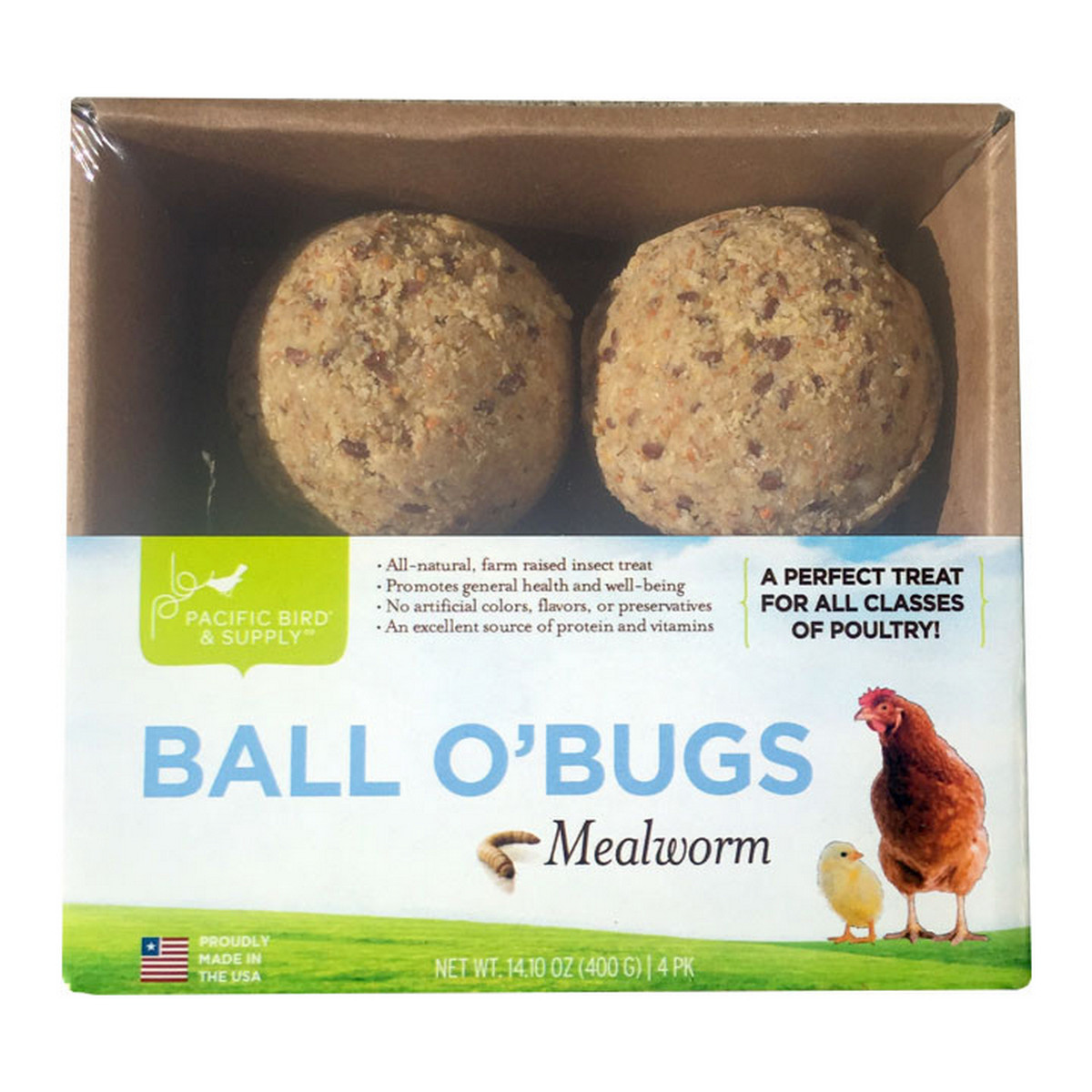 Chicken Grub Ball O' Bugs 4 Pack