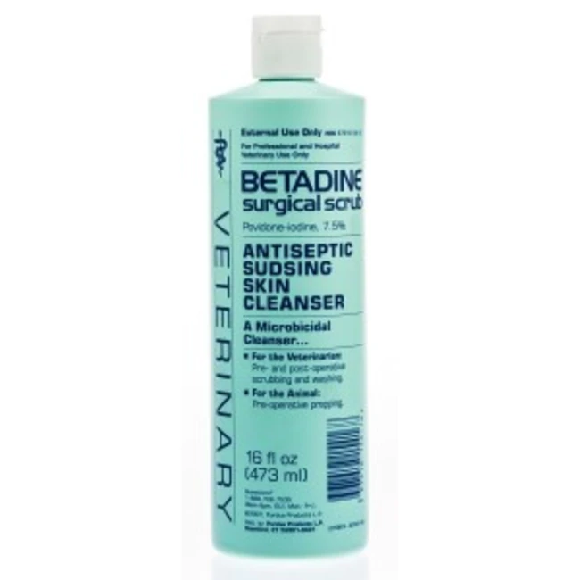 Betadine Surgical Scrub Livestock Medical Supply 16 oz