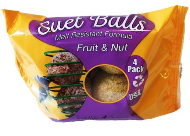 Suet Balls Fruit & Nut Wild Bird Food 4 Pack