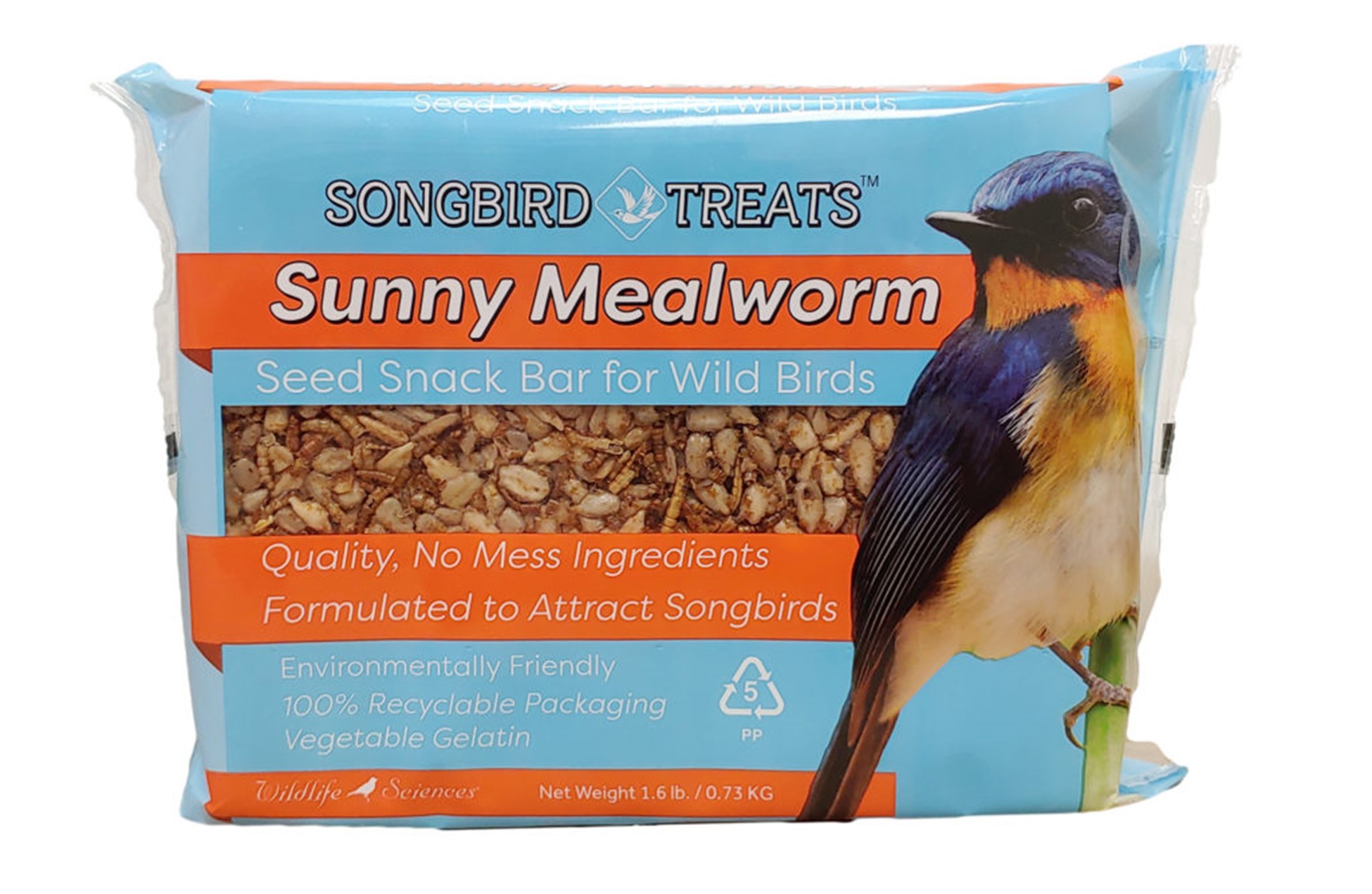 Songbird Treats Sunny Mealworm Seed Bar Wild Bird Food Large