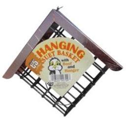 Hanging Suet Basket with Roof Bird Feeder