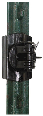 Electric Fence Insulator, Snap-On, Black, 20-Pk.