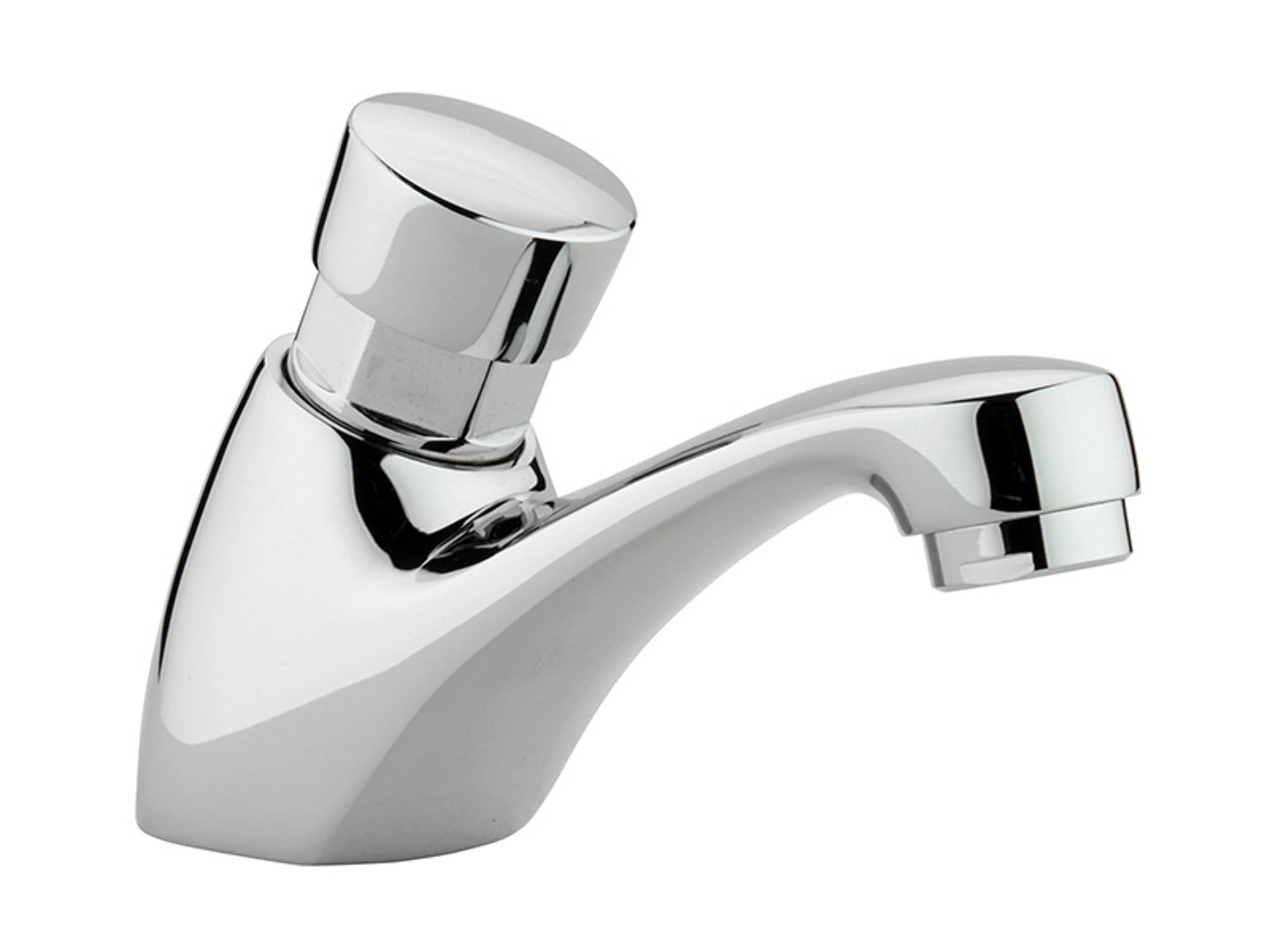 BASIN SELF CLOSING DECK TAP CHRM