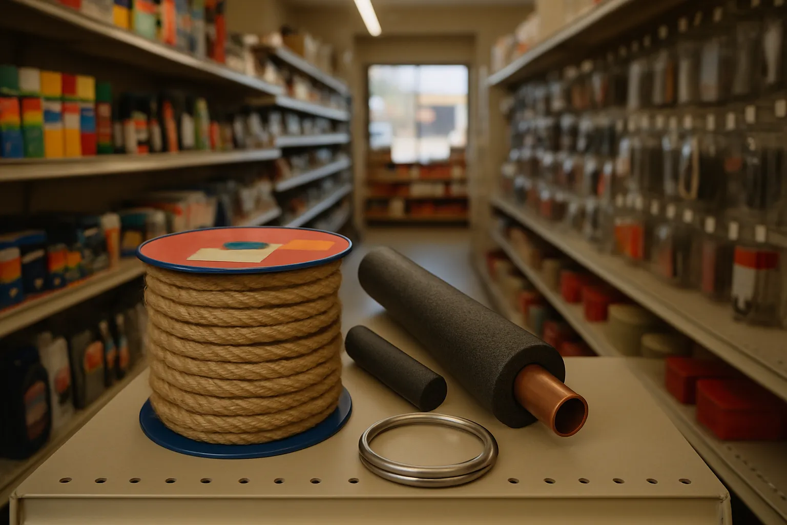 The shop floor of an independent automotive rv and marine and building supplies shop in Glen St Mary, FL