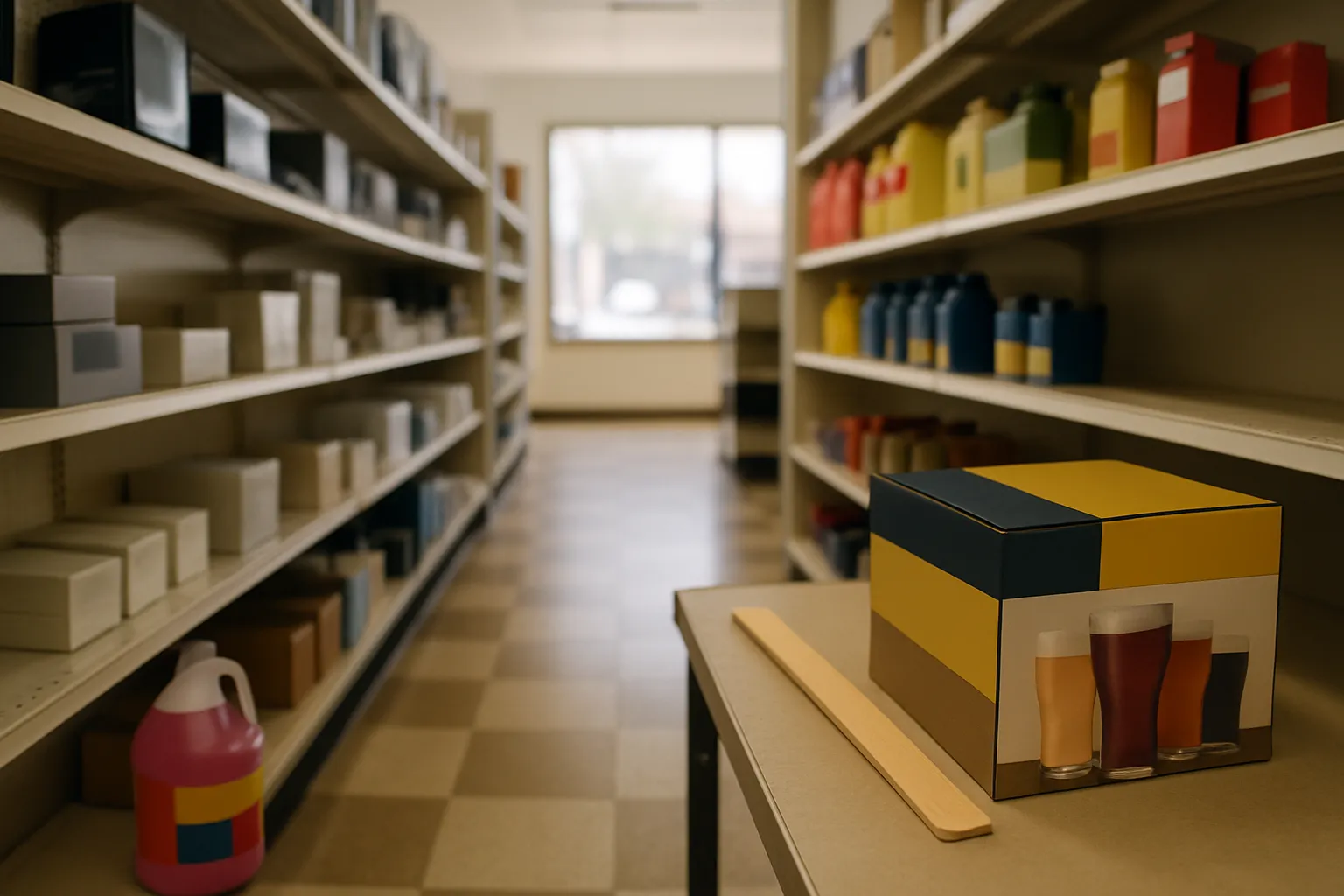 The shop floor of an independent appliances & electronics and automotive shop in Lawrence, KS