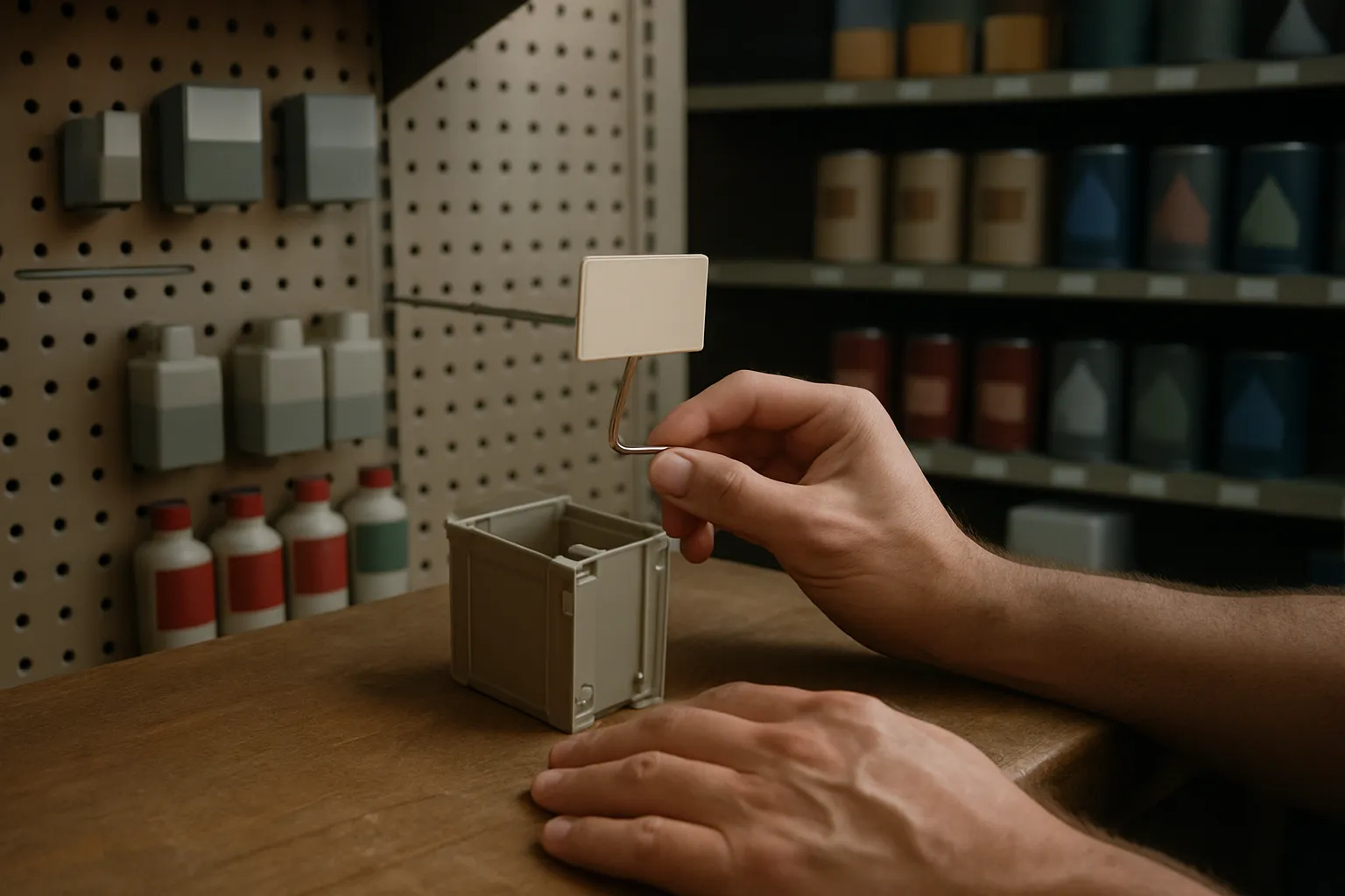 The service counter of an independent automotive-rv-marine and benjamin moore paint shop in Fayetteville, NC