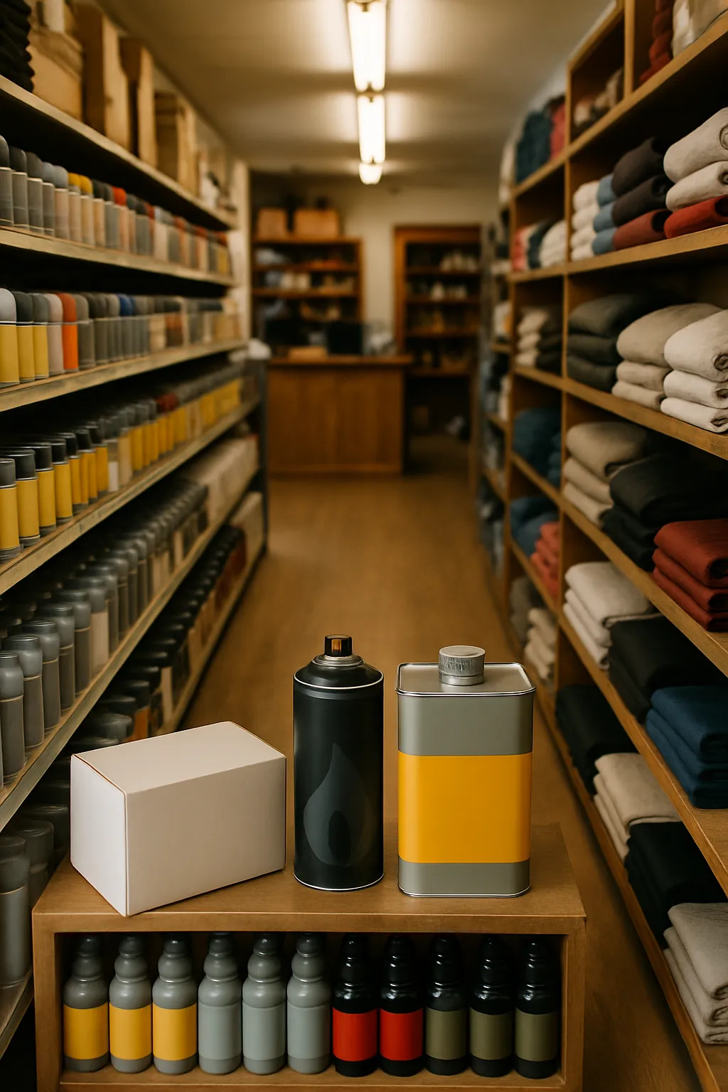 Inside an independent apparel and art/spray paint shop in Aurora, CO