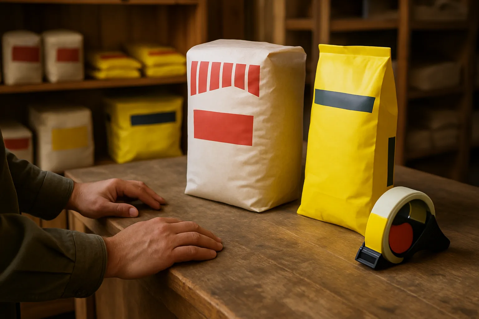 The service counter of an independent bedding, farm supplies and building materials, doors/wdws shop in OXFORD, PA
