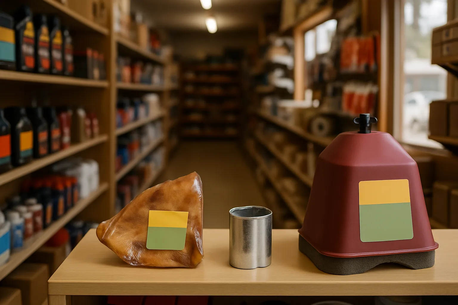 The shop floor of an independent automotive rv and marine and building supplies shop in Bonners Ferry, ID