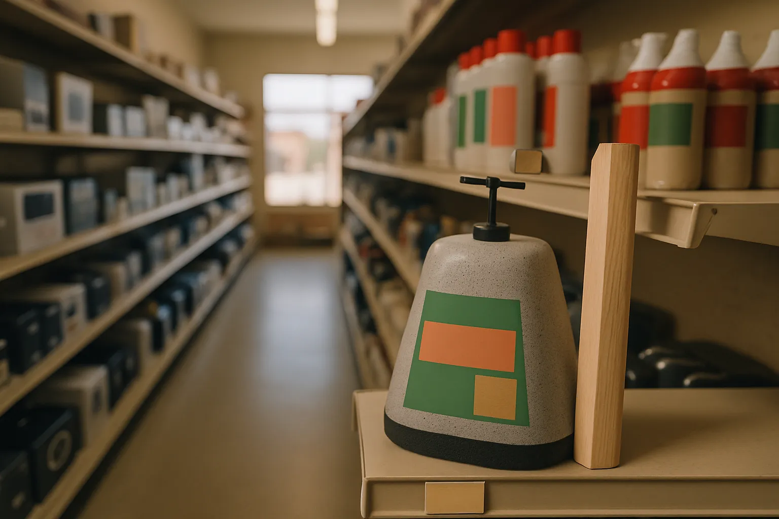 The shop floor of an independent appliances & electronics and automotive shop in Marfa, TX