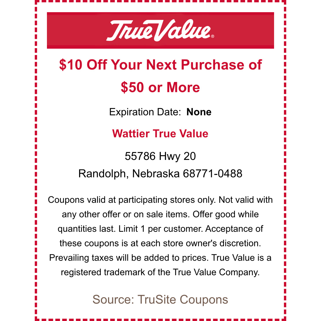 Hardware Store in Randolph 687710488 Wattier True Value