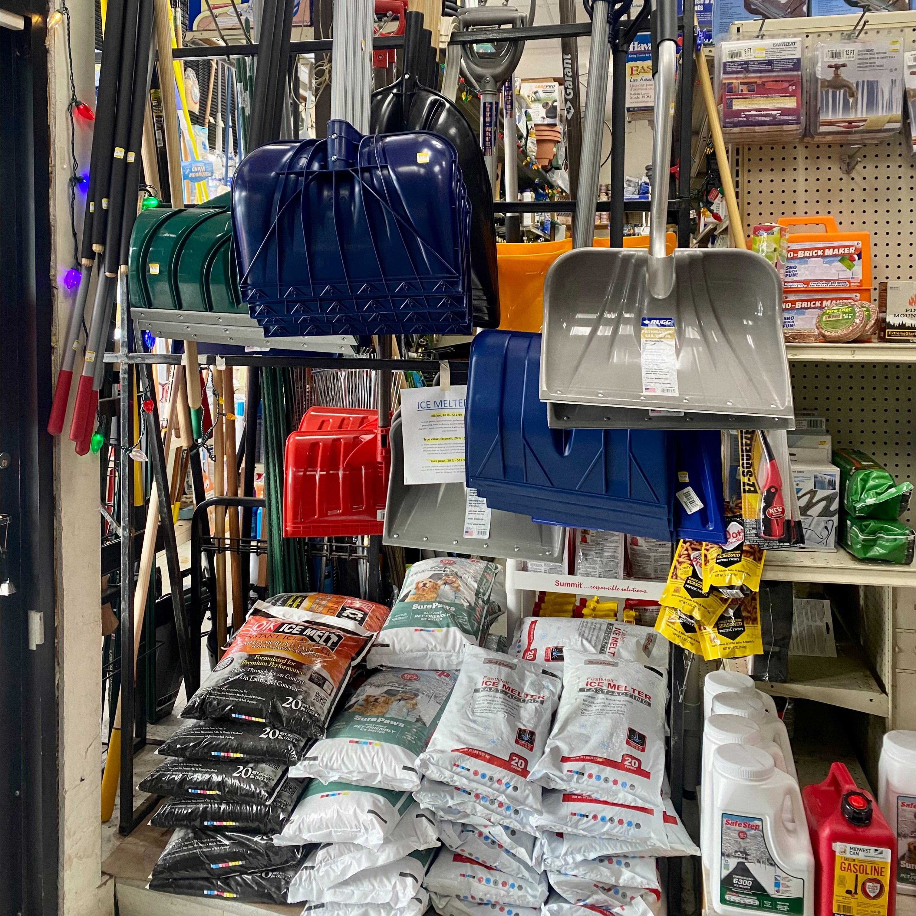 ICE MELT & SNOW SHOVELS IN STOCK