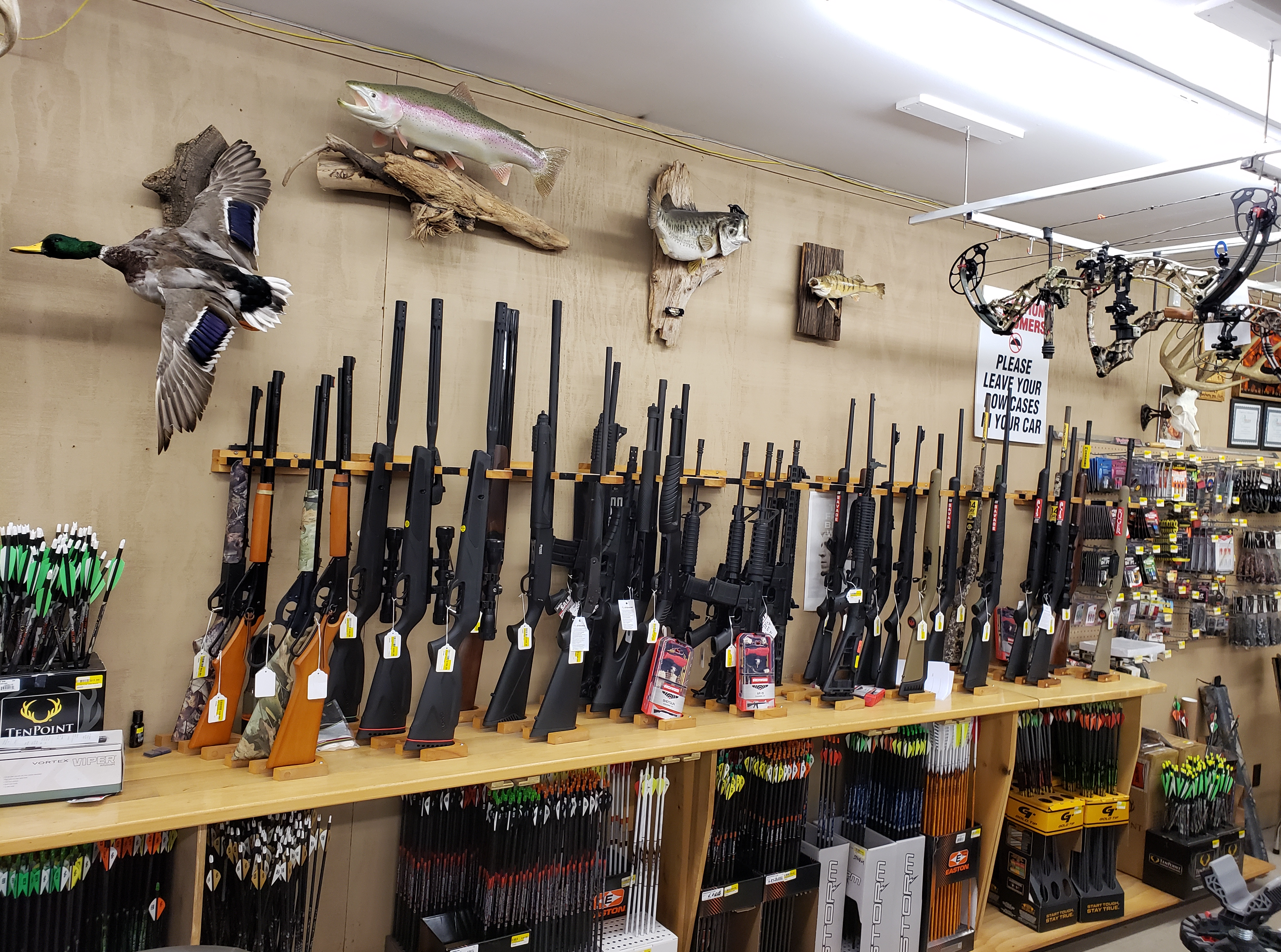 Sporting Goods has an extensive selection of long guns, hand guns as well as an Archery Pro Shop