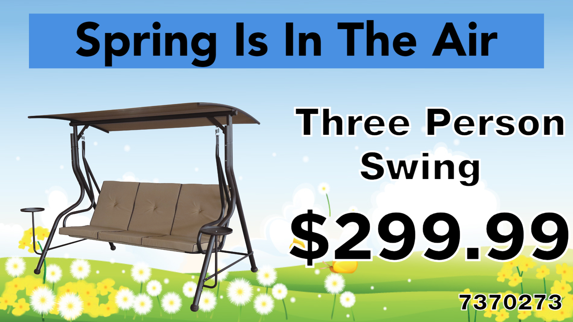 3 Person Swing w/ Cover