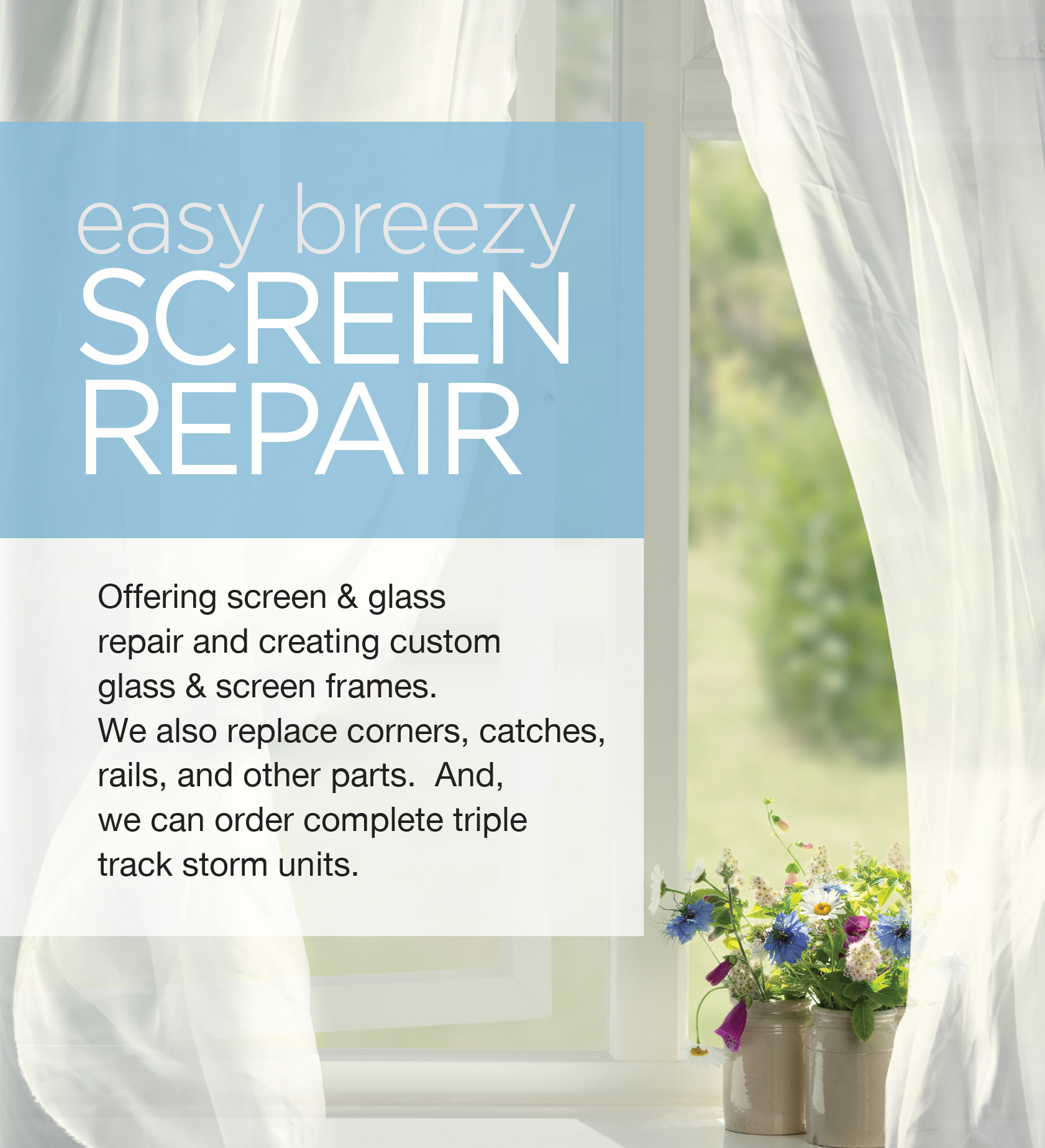 Window Screen and Frame repair