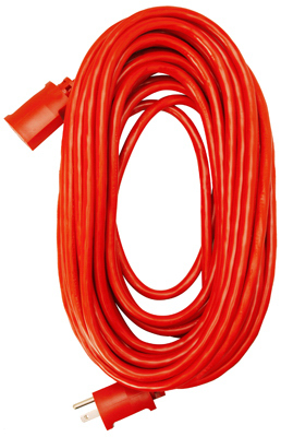 Master Electrician Extension Cord, 14/3 SJTW Red Round Vinyl, 100