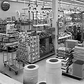 Modern HomeBase store aisle