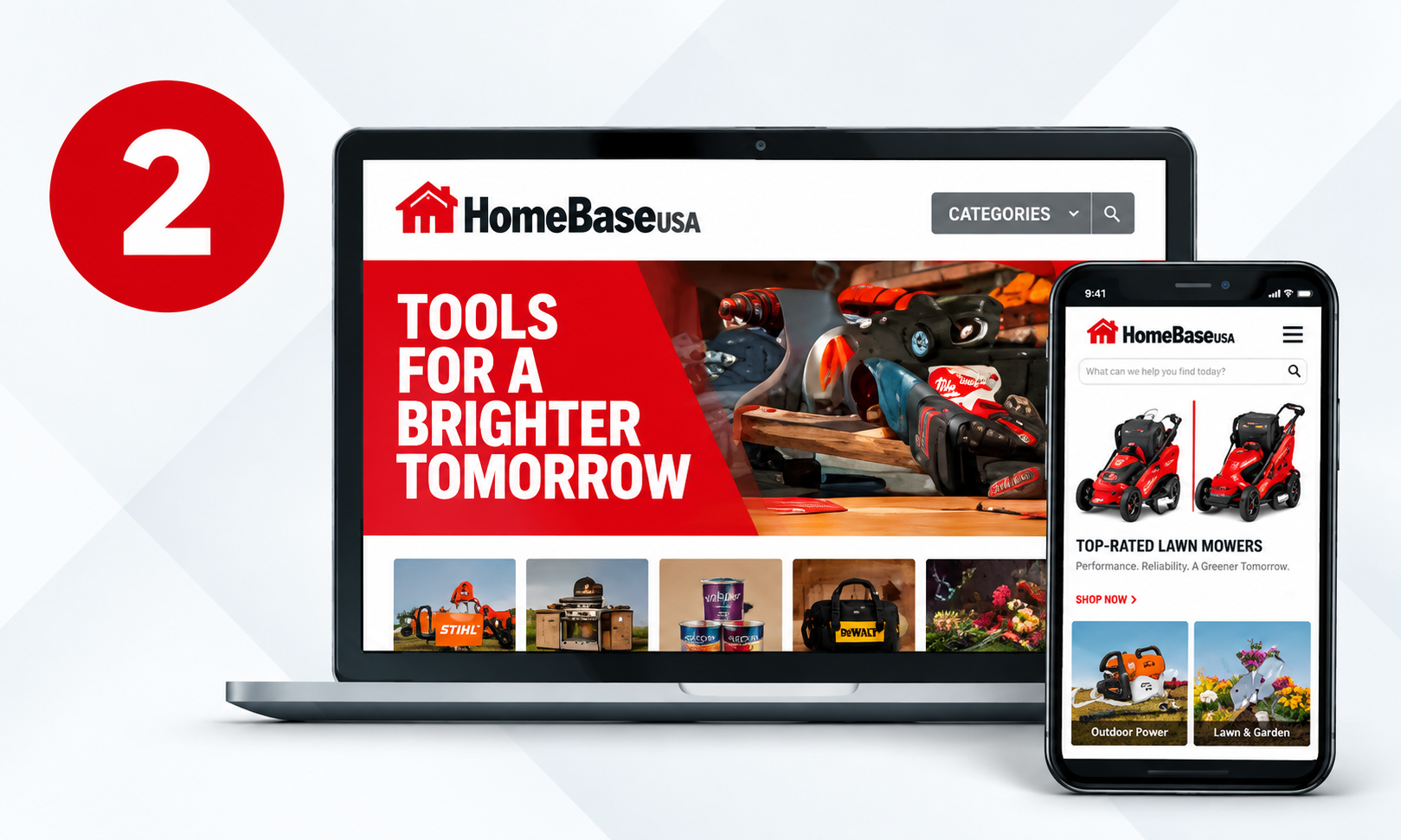 HomeBaseUSA.com shown on a laptop and smartphone