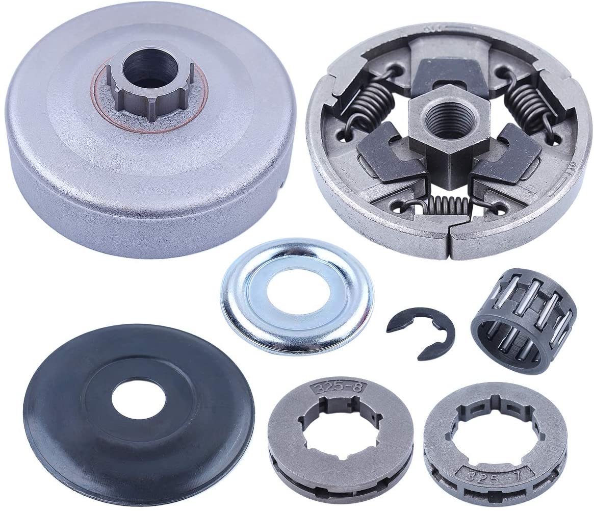 Adefol Clutch Drum Rim Sprocket Kit for Stihl 026 MS260 024 MS240 Chainsaw  325-7 325-8 Replace Parts 112 1160 2051