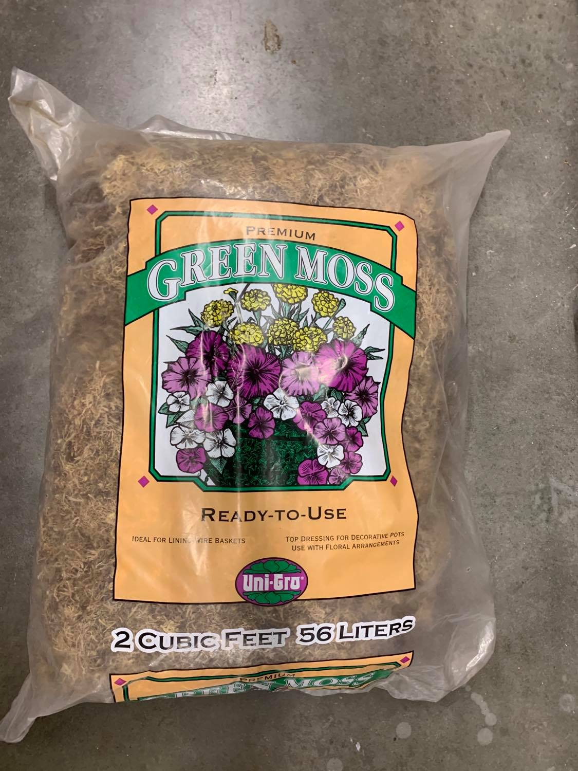 Departments - Uni-Gro Green Moss 410 cubic inches