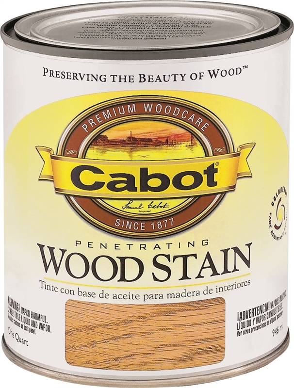 Cabot 8100 Series 8121 Wood Stain Golden Oak 1 Qt Celebration Hardware