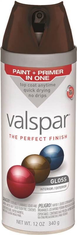 Valspar Enamel 12 Oz. Gloss Paint + Primer In One Spray Paint, Roasted  Coffee