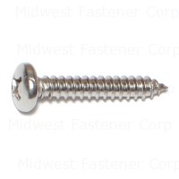 MIDWEST FASTENERS Phillips Pan Sheet Metal Screws 12 x 1-1/4 Stainless