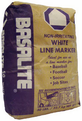 Athletic Field Marking Lime, Pulverized Limestone, White, 50-Lbs