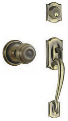 Schlage Georgian Antique Brass Exterior Single-cylinder deadbolt