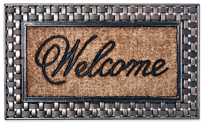 Welcome Border Coir Door Mat