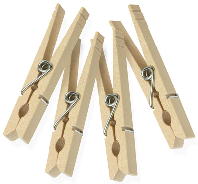 Hang 'n Dry Clothespins, Plastic, 6-Pk.