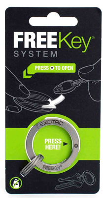 Freekey Easy-Open Key Ring System with 3 Mini Rings 1-1/8-In. Diam.