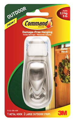 Command Outdoor Medium and Large Clear Strip Refills 17615CLRAW-ES