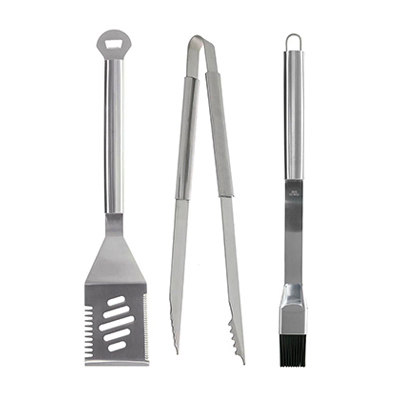 JUMBUCK 3 PIECE BBQ BARBECUE TOOL SET STAINLESS STEEL 
