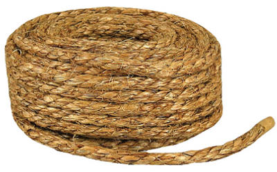 3/8-Inch x 50-Ft. Natural Fiber Twisted Manila Rope