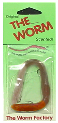 True Value Fishing Lure, Brown/Orange Worm, 6-In.