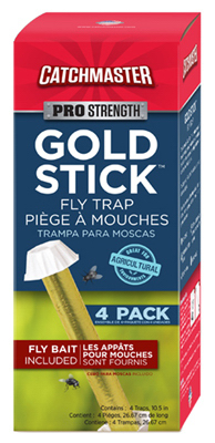 CATCHMASTER Gold Stick Fly & Wasp Trap, 4-Pk.