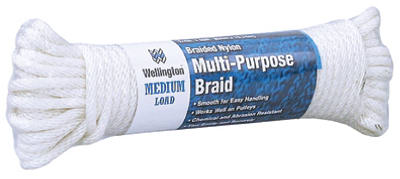 True Value 1/4-Inch x 50-Ft. Silvery White Solid Braided Nylon Cord