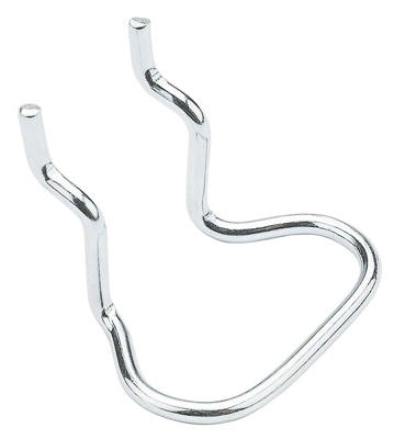 National Hardware Pegboard Angle Hook, 1/8 In. Rod, Galvanized Steel, 1  In., 8-Pk.