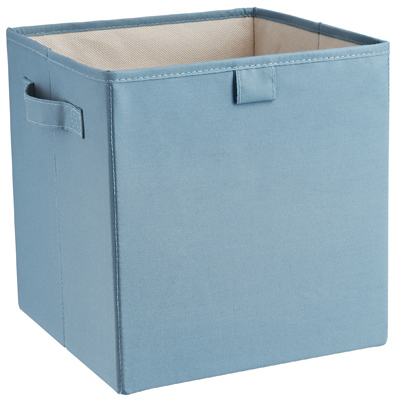 Storage Bin, Cascade Blue Polyester, 11 x 10.5 x 10.5-In. | Ithaca 