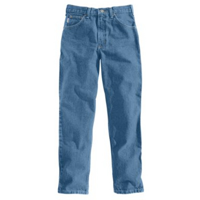 Relaxed Fit Tapered Jeans, Stonewash 