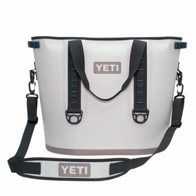 YETI Coolers - Hopper 40 - Soft-Sided Cooler - Fog Gray / Tahoe