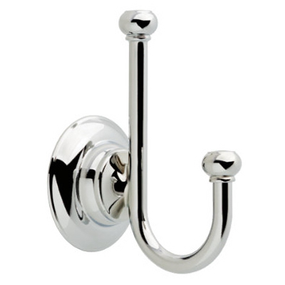 Porter Collection Double Robe Hook, Brushed Nickel