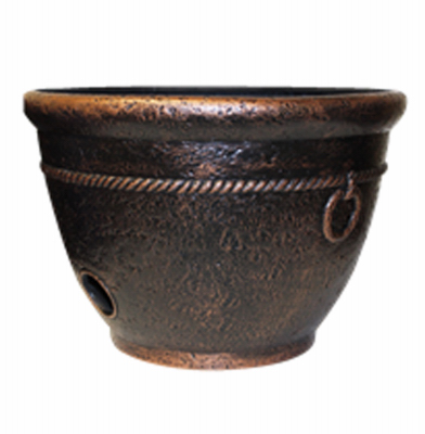 Garden Hose Pot Copper Resin Holds, Copper Garden Hose Pot